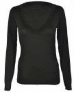 New-Ladies-Long-Sleeve-V-Neck-T-Shirt-Top-Womens-Casual-Stretch-Fit-Plain-Everyday-Tops-Black-Size-12-14-0