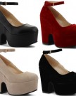 New-Ladies-Retro-High-Block-Heel-Platforms-Ankle-Strap-Court-Shoes-Sizes-UK-3-8-0