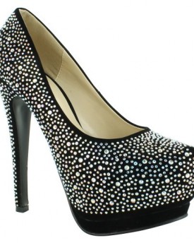 New-Ladies-Sexy-High-Heel-Stiletto-Platform-Court-Shoes-Sandals-Size-3-4-5-6-7-8-Black-UK-Size-5-0