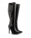 New-Ladies-Stiletto-High-Heel-Stretch-Below-The-Knee-Stylish-Long-Boots-UK-3-8-0-2