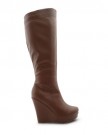 New-Ladies-Stretch-High-Wedge-Heel-Platform-Knee-High-Long-Boots-UK-Size-3-8-0-5