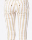 New-Ladies-Womens-Beige-Striped-Skinny-Fit-Stretch-Jeans-Trousers-And-Pants-12-UK-0-2