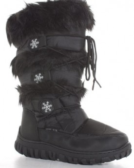 New-Ladies-Womens-Warm-Winter-Padded-Lined-Flat-Fur-Moon-Rain-Snow-Winter-Knee-Boots-Size-3-8-new-0