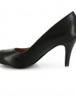 New-LadiesWomens-Black-Leather-Court-Shoes-With-Medium-Heels-8Cm-Black-Leather-UK-6-0-1