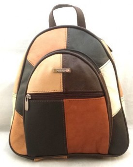 New-Ladys-Genuine-Leather-Multicoloured-BackpackShoulder-Bag-0
