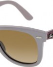 New-Ray-Ban-RB-2140-6063-Matte-Grey-Brown-Frame-With-Light-Brown-Lens-Men-Women-Wayfarer-Sunglasses-0