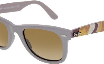 New-Ray-Ban-RB-2140-6063-Matte-Grey-Brown-Frame-With-Light-Brown-Lens-Men-Women-Wayfarer-Sunglasses-0