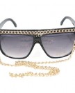New-SNOOKI-Black-Brown-Chain-Sunglasses-Lady-Glasses-JERSEY-SHORE-Black-Gold-Chain-0-0