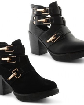 New-Sexy-Ladies-Chunky-High-Heel-Cut-Out-Zip-Up-Chelsea-Ankle-Boots-UK-Sizes-3-8-0