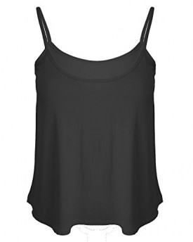 New-Womens-Ladies-Basic-Plain-Camisole-Thin-Strap-Stretchy-Flared-Swing-Vest-Top-0