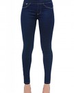 New-Womens-Ladies-Blue-Jeans-JEGGINGS-Simple-ELASTICATED-Waist-Stretchy-Skinny-Pants-UK-Sizes-14-0
