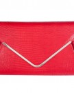 New-Womens-Red-Casual-Croc-Print-Faux-Leather-Ladies-Evening-Envelope-Clutch-Bag-0