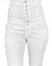New-Womens-denim-jeans-High-Waisted-Laces-on-back-super-skinny-slim-fit-in-white-40-0-0