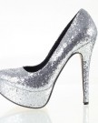 ODEON-Silver-Glitter-High-Heel-Platform-Party-Prom-Court-Shoes-5-0-0
