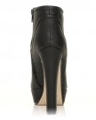 OLIVE-Black-PU-Leather-Stiletto-Very-High-Heel-Ankle-Boots-Size-UK-5-EU-38-0-2