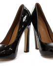 Odeon-Black-Patent-PU-Womens-Platform-High-Heel-Court-Shoe-Size-UK-3-0-0