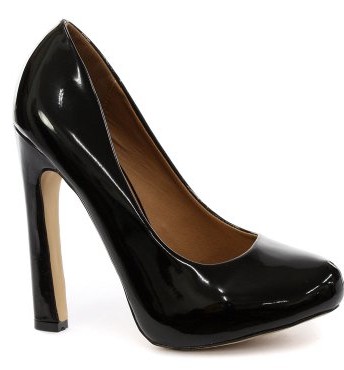 Odeon-Black-Patent-PU-Womens-Platform-High-Heel-Court-Shoe-Size-UK-3-0