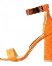 Onlineshoe-Womens-Ladies-Peep-Toe-Mid-Heels-High-Back-Gold-Ankle-Cuff-Strappy-Sandals-Black-White-Orange-Silver-UK5-EU38-US7-AU6-Orange-Lizard-0-1