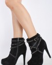 Onlymaker-Womens-High-Heel-Ankle-Strap-Checkered-Boots-Black-Suede-Size-UK-11-0-1