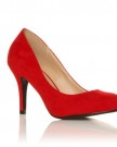 PEARL-Red-Faux-Suede-Stiletto-High-Heel-Classic-Court-Shoes-Size-UK-6-EU-39-0-0