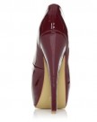 PEEPTOE-Burgundy-Patent-PU-Leather-Stiletto-Very-High-Heel-Platform-Peep-Toe-Shoes-Size-UK-5-EU-38-0-0