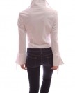 PattyBoutik-Bell-Shaped-Long-Sleeve-Fitted-Ruched-Button-Down-Collar-Shirt-Blouse-Top-White-810-0-1