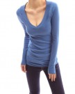 PattyBoutik-Cotton-Blend-Raglan-V-Neck-Long-Sleeve-Ruched-Sides-Stretch-Casual-Top-Blue-810-0