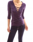 PattyBoutik-Cotton-V-Neck-Long-Sleeve-Pullover-Casual-Blouse-Top-Dark-Purple-XL-0-1