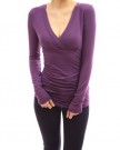 PattyBoutik-Cross-Front-V-Neck-Empire-Waist-Fitted-Long-Sleeve-Ruched-Stretch-Knit-Top-Purple-16-0