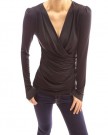 PattyBoutik-Crossover-Faux-Wrap-Long-Sleeve-Pullover-Blouse-Top-Black-12-0-0