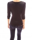 PattyBoutik-Crossover-Faux-Wrap-Long-Sleeve-Pullover-Blouse-Top-Black-12-0-2