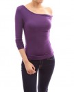 PattyBoutik-Fitted-One-shoulder-Ruched-Arm-Long-Sleeve-Blouse-Top-Purple-12-0-0