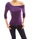 PattyBoutik-Fitted-One-shoulder-Ruched-Arm-Long-Sleeve-Blouse-Top-Purple-12-0-1