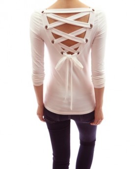 PattyBoutik-Scoop-Neck-Lace-Up-Back-Long-Sleeve-Stretch-Blouse-Tee-Top-Ivory-12-0