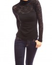 PattyBoutik-Sexy-Black-Floral-Lace-Polo-Neck-Long-Sleeve-Blouse-Top-Black-12-0-0