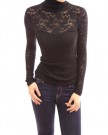 PattyBoutik-Sexy-Black-Floral-Lace-Polo-Neck-Long-Sleeve-Blouse-Top-Black-12-0
