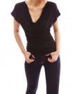 PattyBoutik-Simple-Cowl-Neck-Short-Sleeve-Casual-Blouse-Top-Black-14-0-1