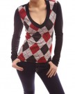 PattyBoutik-Smart-V-Neck-Checkers-Long-Sleeve-Knit-Top-Red-14-0-0