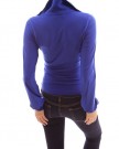 PattyBoutik-Smart-V-Neck-Ruched-Long-Sleeve-Blouse-Top-Blue-810-0-2