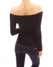 PattyBoutik-Solid-Fitted-Off-Shoulder-Long-Sleeve-Blouse-Top-Black-810-0-2