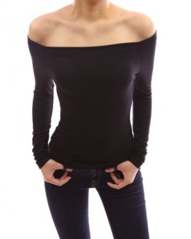 PattyBoutik-Solid-Fitted-Off-Shoulder-Long-Sleeve-Blouse-Top-Black-810-0