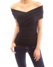 PattyBoutik-Stretch-Crossover-Sleeveless-Off-Shoulder-Ruched-Casual-Top-Black-S-0-0