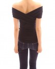 PattyBoutik-Stretch-Crossover-Sleeveless-Off-Shoulder-Ruched-Casual-Top-Black-S-0-2
