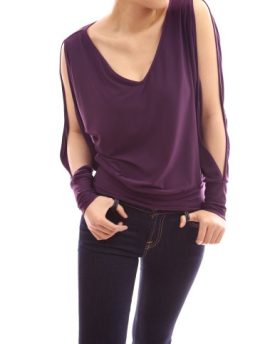 PattyBoutik-Stylish-V-Neck-Cut-Out-Cold-Shoulder-Slit-Long-Sleeve-Party-Knit-Top-Purple-12-0