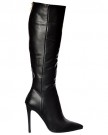 Perfect-Me-LADIES-STILETTO-HEEL-WOMENS-KNEE-HIGH-POINTED-LONG-BOOTS-FAUX-LEATHER-ZIP-SIZE-0