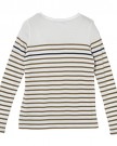 Petit-Bateau-Womens-1060673210-Striped-Boat-Neck-Long-Sleeve-Top-Multicoloured-LaitMilitary-Size-8-Manufacturer-SizeX-Small-0-2