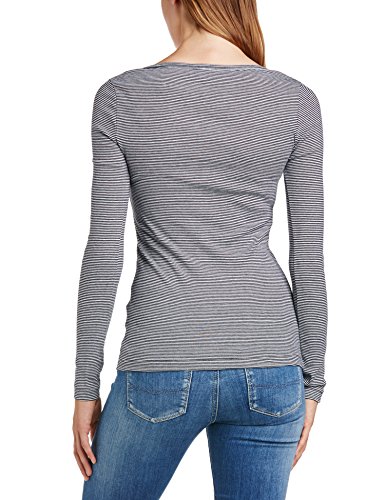 Petit Bateau Women's 1121510240 Striped Crew Neck Long Sleeve Top, Blue (Abysse/Lait), Size 14 (Manufacturer Size:20) - Image 3