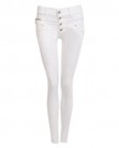 Pilot-Esta-4-Button-Skinny-Jeans-in-White-size-UK-6-0