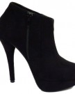 Platform-High-Heel-Black-Chelsea-Ankle-Suede-Effect-Zip-Up-Boot-Shoes-0-1
