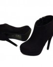 Platform-High-Heel-Black-Chelsea-Ankle-Suede-Effect-Zip-Up-Boot-Shoes-0-2